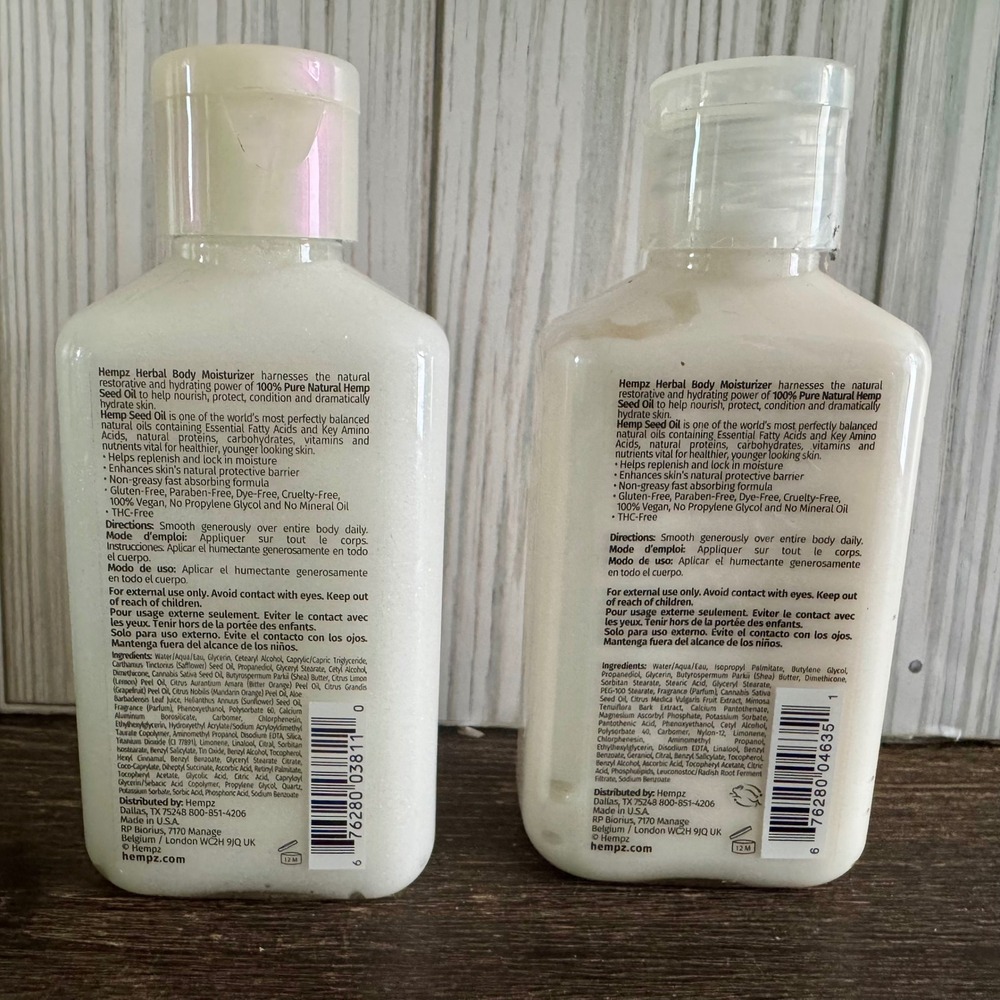 Hempz Fresh Fusions Citrine Crystal & Pink Citron Mimosa Body Lotion 2.25oz Set - Picture 2 of 5